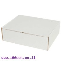 קופסה מקרטון לבן - 230x185x75 מ"מ