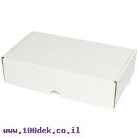 קופסה מקרטון לבן - 262x152x65 מ"מ
