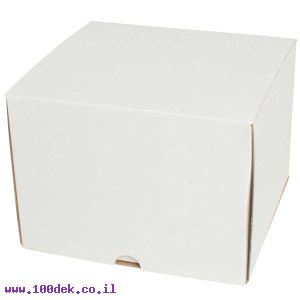 קופסה מקרטון לבן - 200x200x160 מ"מ