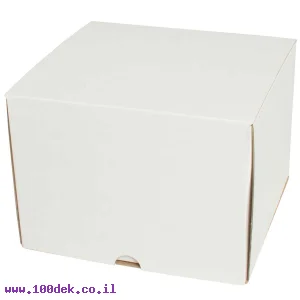 קופסה מקרטון לבן - 200x200x160 מ"מ