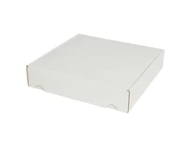 תמונה של מוצר קופסה מקרטון לבן - 270x270x58 מ"מ