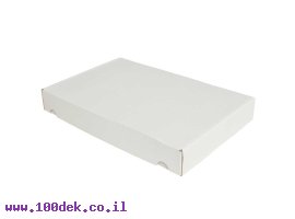 תמונה של מוצר קופסה מקרטון לבן - 372x252x50 מ"מ