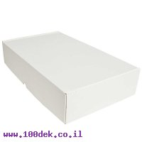 קופסה מקרטון לבן - 520x310x105 מ"מ