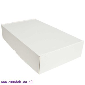 קופסה מקרטון לבן - 520x310x105 מ"מ