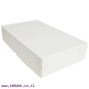 קופסה מקרטון לבן - 520x310x105 מ"מ