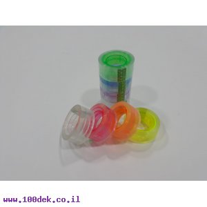 סלוטייפ שקוף עם ליבה צבעונית 3/4" (18 מ"מ) - 18 מטר