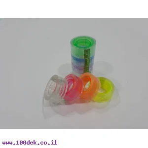 סלוטייפ שקוף עם ליבה צבעונית 3/4" (18 מ"מ) - 18 מטר