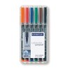 טוש לא מחיק STAEDTLER Lumocolor (S) 313 - עובי 0.4 מ"מ - ערכה של 6 צבעים