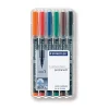 טוש לא מחיק STAEDTLER Lumocolor (S) 313 - עובי 0.4 מ"מ - ערכה של 6 צבעים