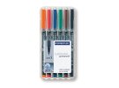 תמונה של מוצר טוש לא מחיק STAEDTLER Lumocolor (S) 313 - עובי 0.4 מ"מ - ערכה של 6 צבעים