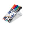 טוש לא מחיק STAEDTLER Lumocolor (S) 313 - עובי 0.4 מ"מ - ערכה של 6 צבעים