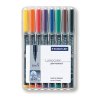 טוש לא מחיק STAEDTLER Lumocolor (S) 313 - עובי 0.4 מ"מ - ערכה של 8 צבעים