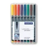 טוש לא מחיק STAEDTLER Lumocolor (S) 313 - עובי 0.4 מ"מ - ערכה של 8 צבעים