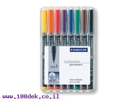תמונה של מוצר טוש לא מחיק STAEDTLER Lumocolor (S) 313 - עובי 0.4 מ"מ - ערכה של 8 צבעים