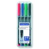 טוש לא מחיק STAEDTLER Lumocolor (F) 318 - עובי 0.6 מ"מ - ערכה של 4 צבעים