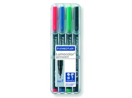 תמונה של מוצר טוש לא מחיק STAEDTLER Lumocolor (F) 318 - עובי 0.6 מ"מ - ערכה של 4 צבעים