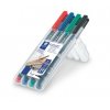 טוש לא מחיק STAEDTLER Lumocolor (F) 318 - עובי 0.6 מ"מ - ערכה של 4 צבעים