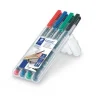 טוש לא מחיק STAEDTLER Lumocolor (F) 318 - עובי 0.6 מ"מ - ערכה של 4 צבעים