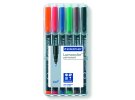 תמונה של מוצר טוש לא מחיק STAEDTLER Lumocolor (F) 318 - עובי 0.6 מ"מ - ערכה של 6 צבעים