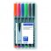 טוש לא מחיק STAEDTLER Lumocolor (F) 318 - עובי 0.6 מ"מ - ערכה של 6 צבעים