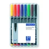 טוש לא מחיק STAEDTLER Lumocolor (F) 318 - עובי 0.6 מ"מ - ערכה של 8 צבעים