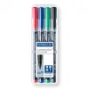 טוש לא מחיק STAEDTLER Lumocolor (M) 317 - עובי 1 מ"מ - ערכה של 4 צבעים