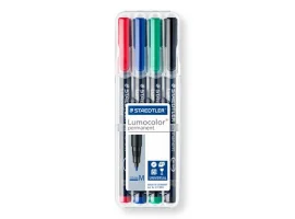 תמונה של מוצר טוש לא מחיק STAEDTLER Lumocolor (M) 317 - עובי 1 מ"מ - ערכה של 4 צבעים