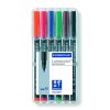 טוש לא מחיק STAEDTLER Lumocolor (M) 317 - עובי 1 מ"מ - ערכה של 6 צבעים