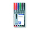 תמונה של מוצר טוש לא מחיק STAEDTLER Lumocolor (M) 317 - עובי 1 מ"מ - ערכה של 6 צבעים