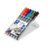 טוש לא מחיק STAEDTLER Lumocolor (M) 317 - עובי 1 מ"מ - ערכה של 6 צבעים
