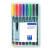טוש לא מחיק STAEDTLER Lumocolor (M) 317 - עובי 1 מ"מ - ערכה של 8 צבעים
