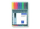 תמונה של מוצר טוש לא מחיק STAEDTLER Lumocolor (M) 317 - עובי 1 מ"מ - ערכה של 8 צבעים