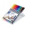 טוש לא מחיק STAEDTLER Lumocolor (M) 317 - עובי 1 מ"מ - ערכה של 8 צבעים