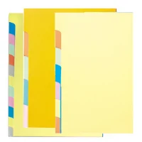 חוצץ דירוג 1-7 (ללא כיתוב) קרטון מנילה - פוליו (חבילה של 3 יחידות)