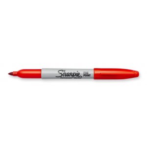טוש לא מחיק Sharpie ראש F - אדום