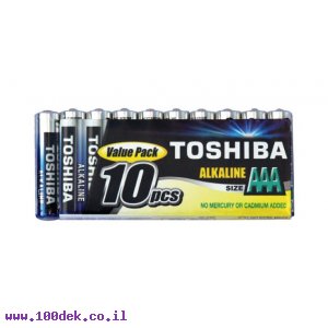 סוללת אלקליין (חד פעמית) AAA 1.5V - חבילה של 10 יחידות