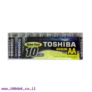 סוללת אלקליין (חד פעמית) AA 1.5V - חבילה של 10 יחידות