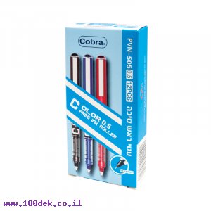 עט ראש סיכה COBRA 505 - עובי 0.5 מ"מ - שחור