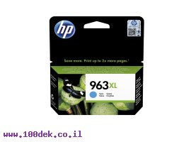 תמונה של מוצר דיו למדפסת HP 3JA27AE/963XL כחול - מקורי