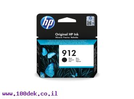 תמונה של מוצר דיו למדפסת HP 3YL80AE/912 שחור - מקורי