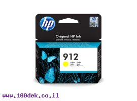 תמונה של מוצר דיו למדפסת HP 3YL79AE/912 צהוב - מקורי