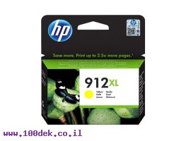 תמונה של מוצר דיו למדפסת HP 3YL83AE/912XL צהוב - מקורי