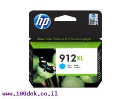 תמונה של מוצר דיו למדפסת HP 3YL81AE/912XL כחול - מקורי