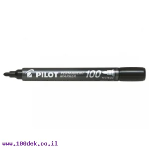 טוש לא מחיק Pilot SCA-100 (פיילוט) ראש עגול - שחור