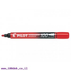 טוש לא מחיק Pilot SCA-100 (פיילוט) ראש עגול - אדום