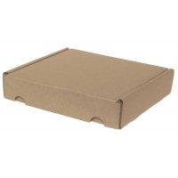קופסה מקרטון חום - 215x205x45 מ"מ