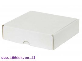 תמונה של מוצר קופסה מקרטון לבן - 130x130x35 מ"מ