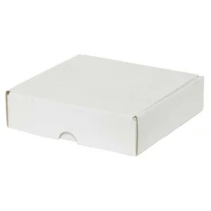 קופסה מקרטון לבן - 130x130x35 מ"מ