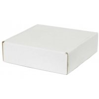 קופסה מקרטון לבן - 141x141x43 מ"מ