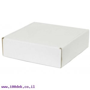 קופסה מקרטון לבן - 141x141x43 מ"מ